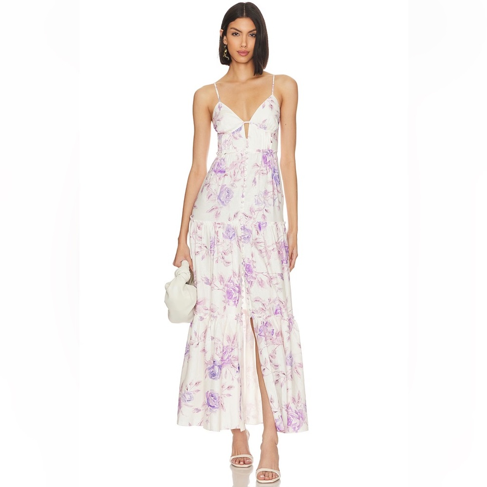 LoveShackFancy Garnita Dress in Spanish Lavender